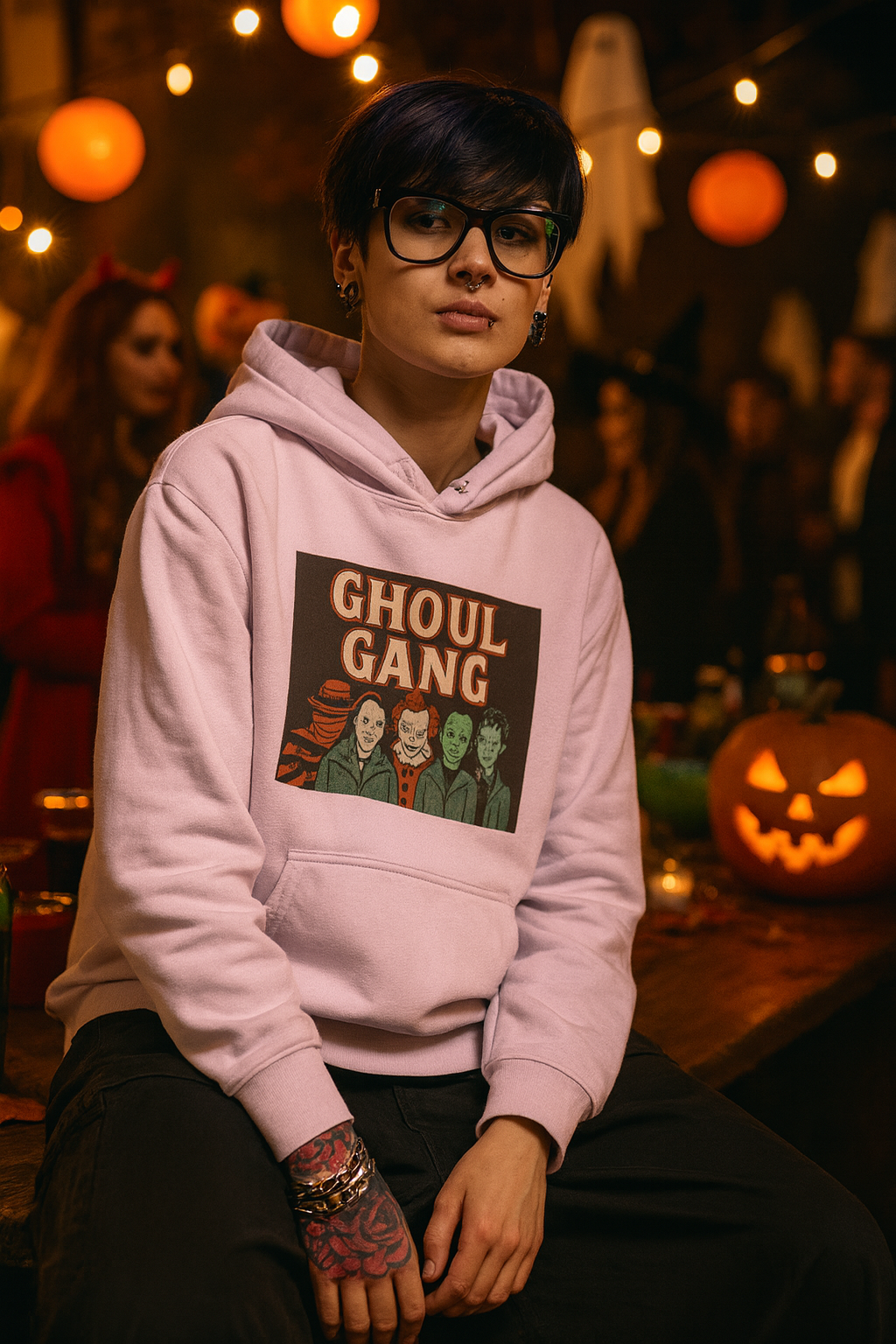 Ghoul Gang Halloween Hoodie view 2